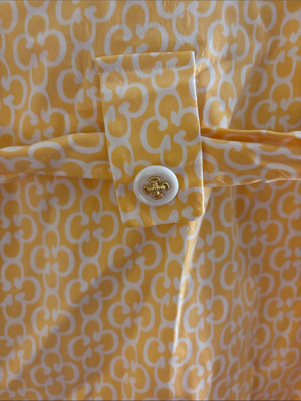 Skirtin Around Yellow Patterned Trench Coat - Picture 6 of 6